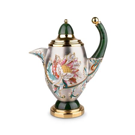 СЕРЕБРЯНЫЙ КОФЕЙНИК "АРОМАТ УТРА"  АРТ. 26600 – РУССКИЕ САМОЦВЕТЫ