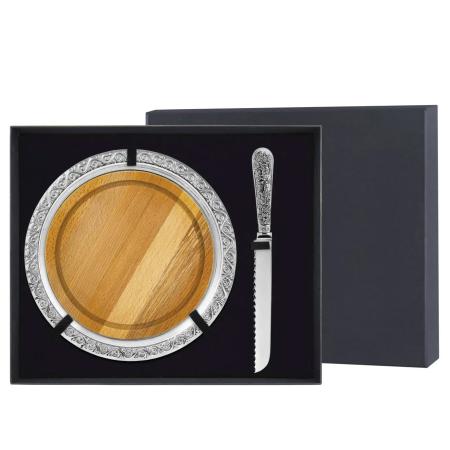 НАБОР ДЛЯ ХЛЕБА "ЛОСЬ" (3 ПРЕДМЕТА) – КОЛЬЧУГИНСКИЙ МЕЛЬХИОР