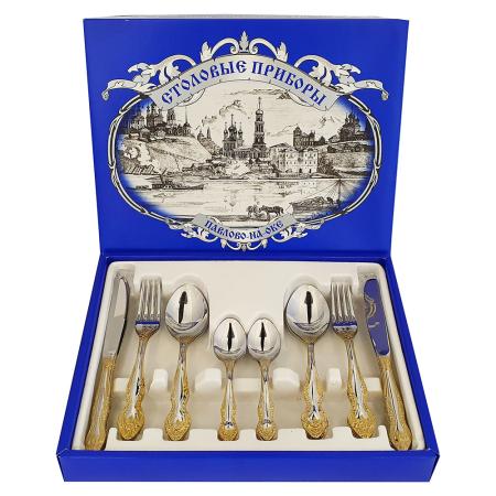 СТОЛОВЫЙ НАБОР ИЗ НЕРЖАВЕЮЩЕЙ СТАЛИ "ТРОЙКА" М3 ЛНТП (24 ПРЕДМЕТА)