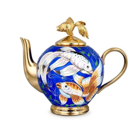 СЕРЕБРЯНЫЙ ЧАЙНИК 27904 – РУССКИЕ САМОЦВЕТЫ