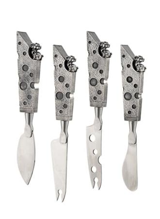 СЕРЕБРЯНЫЙ НАБОР НОЖЕЙ ДЛЯ СЫРА "МЫШИНЫЙ ПИР" – АЛЬТМАСТЕР