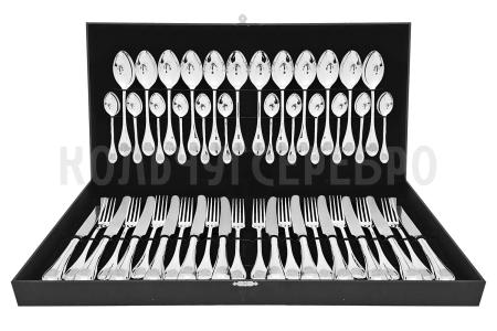 СЕРЕБРЯНЫЙ СТОЛОВЫЙ НАБОР "ОТЕЧЕСТВО" (48 ПРЕДМЕТОВ) – КРАСНАЯ ПРЕСНЯ