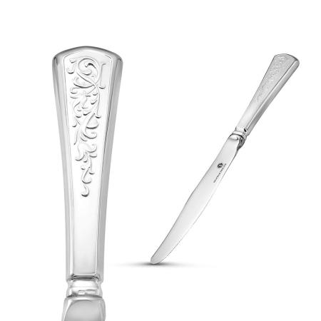 СЕРЕБРЯНЫЙ ДЕСЕРТНЫЙ НОЖ "СТИЛЬ" 9301028б – КРАСНАЯ ПРЕСНЯ