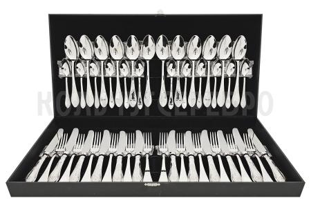 Серебряные столовые приборы купить в Москве СЕРЕБРЯНЫЙ СТОЛОВЫЙ НАБОР "ИМПЕРАТОРСКИЙ" М-12 (48 ПРЕДМЕТОВ) – ПАВЛОВСКИЙ ЗАВОД