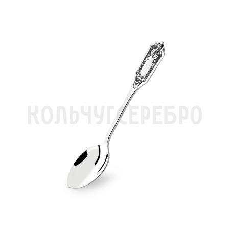СЕРЕБРЯНАЯ ЧАЙНАЯ ЛОЖКА "ФАМИЛЬНАЯ" С ЧЕРНЕНИЕМ - СЕВЕРНАЯ ЧЕРНЬ