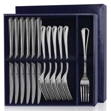 СТОЛОВЫЙ НАБОР ИЗ СЕРЕБРА "ЭЛЕГАНТ" (6 ВИЛОК, 6 НОЖЕЙ) – АРГЕНТА