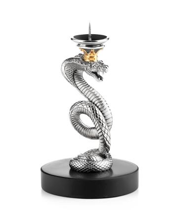 СЕРЕБРЯНЫЙ ПОДСВЕЧНИК "ЦАРЕВНА-ЗМЕЯ" – АЛЬТМАСТЕР