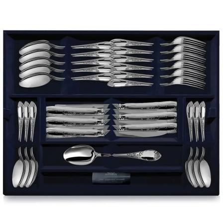 СЕРЕБРЯНЫЙ СТОЛОВЫЙ НАБОР "ПРЕСТИЖ" (24 ПРЕДМЕТА) – АРГЕНТА