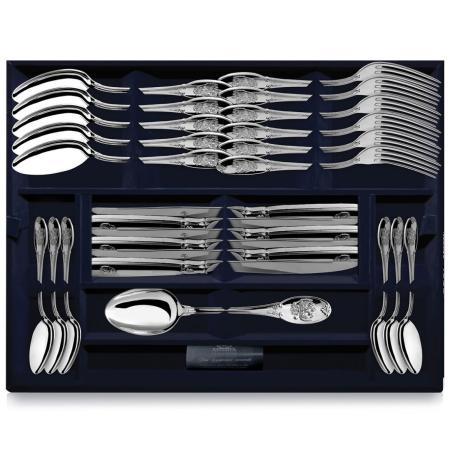 СЕРЕБРЯНЫЙ СТОЛОВЫЙ НАБОР "ЕДИНСТВО" (24 ПРЕДМЕТА) – АРГЕНТА