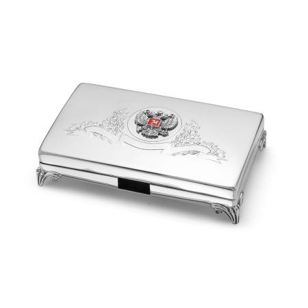 СЕРЕБРЯНАЯ ВИЗИТНИЦА "ГЕРБ РОССИИ" – КРАСНАЯ ПРЕСНЯ