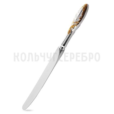 СТОЛОВЫЙ НОЖ ИЗ МЕЛЬХИОРА "МОРОЗКО" С ПОЗОЛОТОЙ – КОЛЬЧУГИНСКИЙ МЕЛЬХИОР