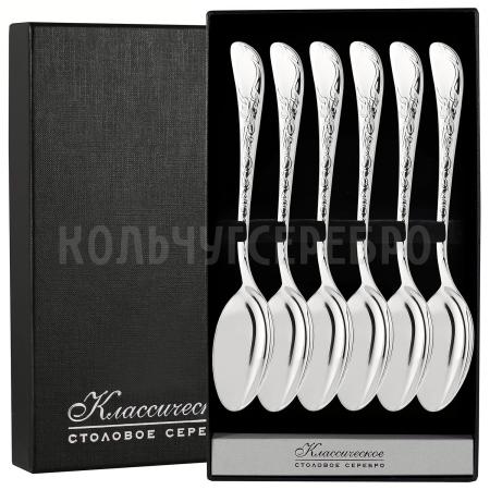 СЕРЕБРЯНЫЙ ДЕСЕРТНЫЙ НАБОР "RENAISSANCE" (6 ДЕСЕРТНЫХ ЛОЖЕК) – SOKOLOV