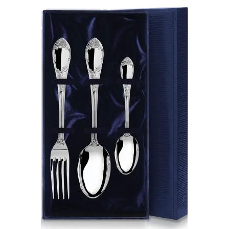 СЕРЕБРЯНЫЙ СТОЛОВЫЙ НАБОР "ПРЕСТИЖ" (3 ПРЕДМЕТА) – АРГЕНТА