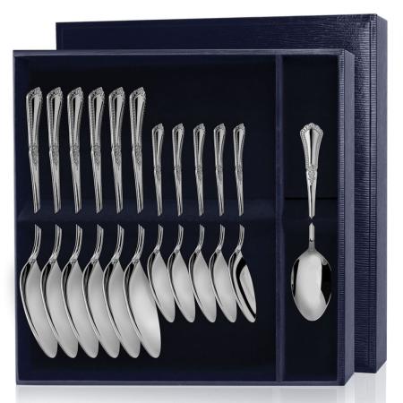 СТОЛОВЫЙ НАБОР ИЗ СЕРЕБРА "ФАВОРИТ" (6 СТОЛОВЫХ, 6 ЧАЙНЫХ) – АРГЕНТА