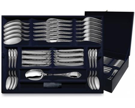 СЕРЕБРЯНЫЙ СТОЛОВЫЙ НАБОР "ПРЕСТИЖ" (48 ПРЕДМЕТОВ) – АРГЕНТА