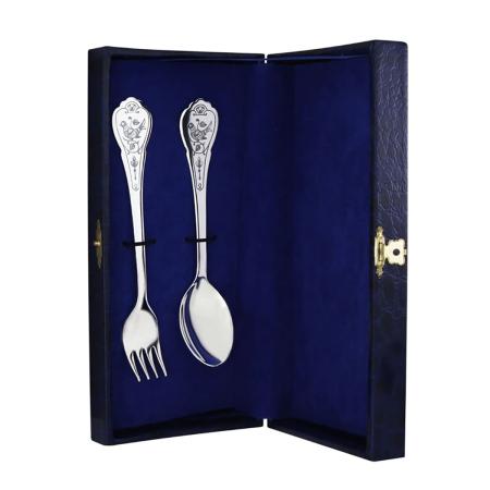 ДЕТСКИЕ СТОЛОВЫЕ ПРИБОРЫ "ПТИЧКА" (2 ПРЕДМЕТА) АРТ. 90060012А05 – СЕВЕРНАЯ ЧЕРНЬ