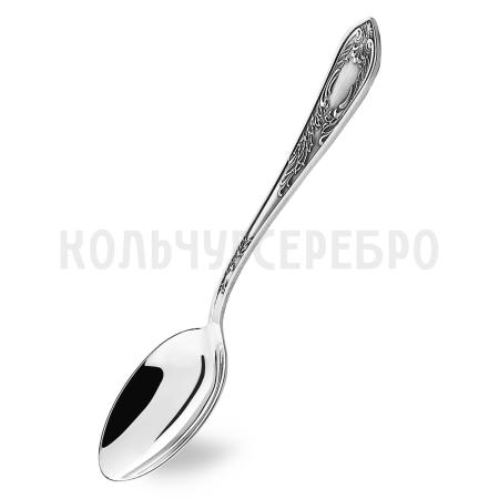 СТОЛОВАЯ ЛОЖКА ИЗ МЕЛЬХИОРА "ЖАСМИН" С ЧЕРНЕНИЕМ – КОЛЬЧУГИНСКИЙ МЕЛЬХИОР