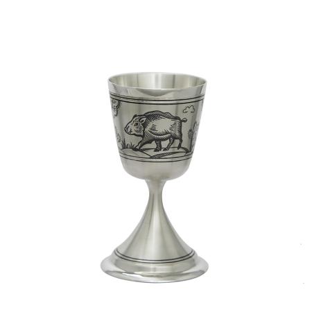СЕРЕБРЯНАЯ РЮМКА "КАБАН" АРТ. 40250009Т05 – СЕВЕРНАЯ ЧЕРНЬ