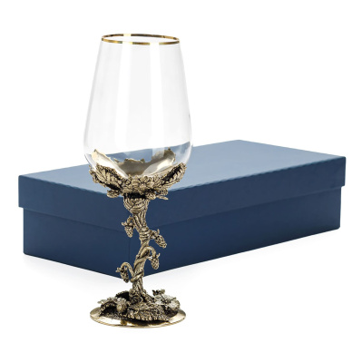 БОКАЛ ДЛЯ ВИНА "ЗЕМЛЯНИКА" ЛАТУННЫЙ