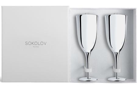 НАБОР СЕРЕБРЯНЫХ БОКАЛОВ (2 ШТУКИ) арт. 2301030004 – SOKOLOV