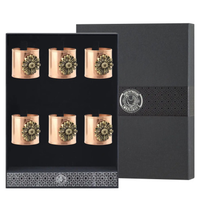 НАБОР "РОМАШКА" (6 КОЛЕЦ ДЛЯ САЛФЕТОК) – КОЛЬЧУГИНСКИЙ МЕЛЬХИОР