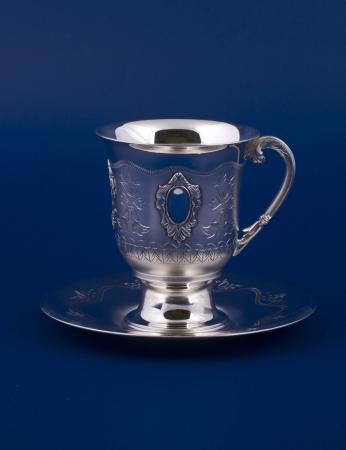 СЕРЕБРЯНАЯ КОФЕЙНАЯ ЧАШКА "№12" – МСТЁРСКИЙ ЮВЕЛИР