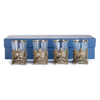 СТОПКА "НЕФТЯНИК" ЛАТУННАЯ 4 ШТ