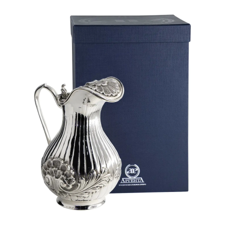 СЕРЕБРЯНЫЙ КУВШИН "РАКОВИНА" С КРЫШКОЙ (2 ЛИТРА) – АРГЕНТА
