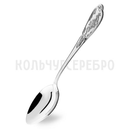 СТОЛОВАЯ ЛОЖКА ИЗ МЕЛЬХИОРА "ВЕСНА" С ЧЕРНЕНИЕМ – МСТЕРСКИЙ ЮВЕЛИР