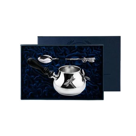 СЕРЕБРЯНЫЙ НАБОР ДЛЯ КОФЕ "СТРЕКОЗА" (2 ПРЕДМЕТА) – АРГЕНТА