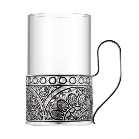 СЕРЕБРЯНЫЙ ПОДСТАКАННИК "ПЕВЧЕСКИЙ МОСТ" 47261 – РУССКИЕ САМОЦВЕТЫ