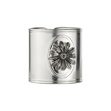 КОЛЬЦО ДЛЯ САЛФЕТОК "РОМАШКА" ПОСЕРЕБРЕННОЕ – КОЛЬЧУГИНСКИЙ МЕЛЬХИОР