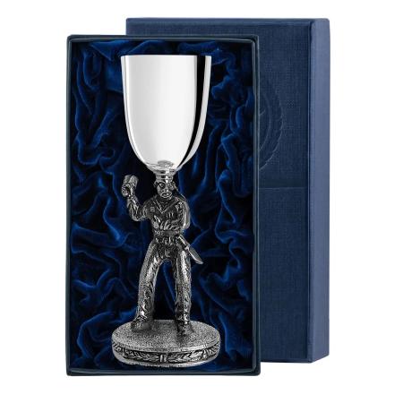 СЕРЕБРЯНАЯ РЮМКА "МАТРОС" С ЧЕРНЕНИЕМ (1 ШТУКА) – АРГЕНТА