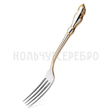 МЕЛЬХИОРОВАЯ СТОЛОВАЯ ВИЛКА "ЛИРА" С ПОЗОЛОТОЙ – КОЛЬЧУГИНСКИЙ МЕЛЬХИОР