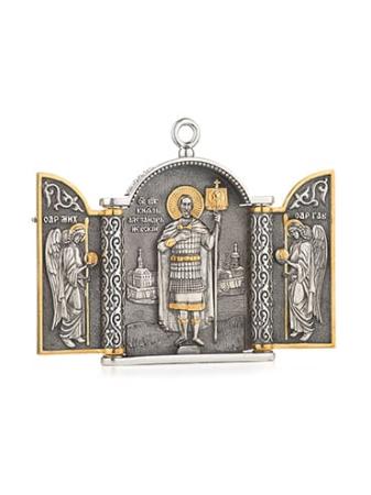 МАЛЫЙ СКЛАДЕНЬ "СВЯТОЙ АЛЕКСАНДР" С ПОЗОЛОТОЙ – АЛЬТМАСТЕР