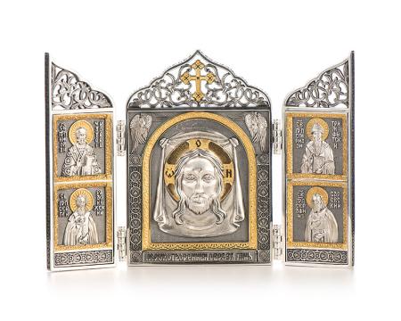 СКЛАДЕНЬ "СПАС НЕРУКОТВОРНЫЙ" С ПОЗОЛОТОЙ – АЛЬТМАСТЕР