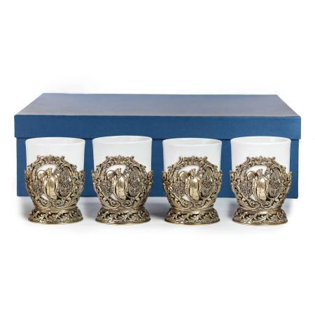 ЛАТУННАЯ КОФЕЙНАЯ ЧАШКА "ФСБ ДЗЕРЖИНСКИЙ" 4 ШТ