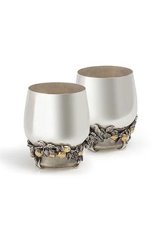 НАБОР СЕРЕБРЯНЫХ СТАКАНОВ "ЯБЛОЧНЫЙ СПАС" (2 ШТУКИ) – АЛЬТМАСТЕР