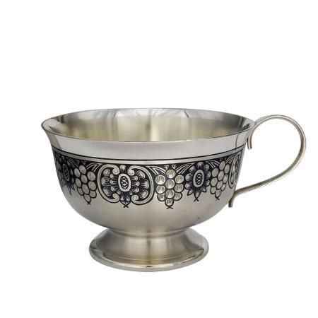 СЕРЕБРЯНАЯ ЧАЙНАЯ ЧАШКА С ЧЕРНЕНИЕМ "40080031А05" – СЕВЕРНАЯ ЧЕРНЬ