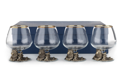 БОКАЛ ДЛЯ КОНЬЯКА "МЕДВЕДЬ VIP" CLASSIC 4 ШТ