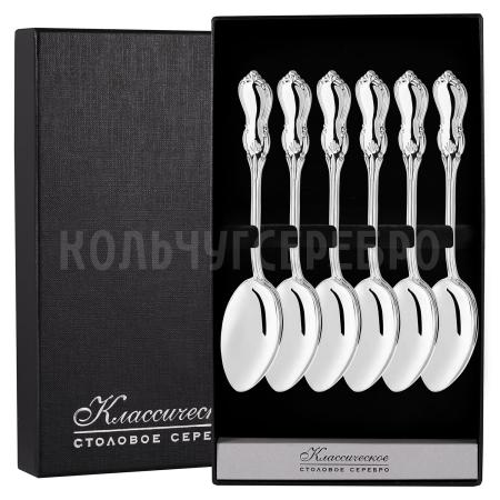 СЕРЕБРЯНЫЙ НАБОР "ВЕНЗЕЛЬ" (6 ДЕСЕРТНЫХ ЛОЖЕК) – КРАСНАЯ ПРЕСНЯ