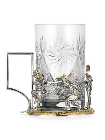 СЕРЕБРЯНЫЙ ПОДСТАКАННИК "СКОМОРОХИ" – АЛЬТМАСТЕР