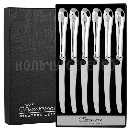 СЕРЕБРЯНЫЙ СТОЛОВЫЙ НАБОР "ОТЕЧЕСТВО" (6 НОЖЕЙ) – КРАСНАЯ ПРЕСНЯ