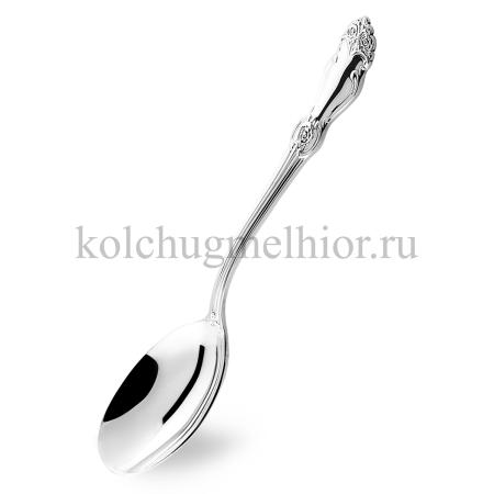 ЛОЖКА САЛАТА ИЗ МЕЛЬХИОРА "РОЗА" ПОСЕРЕБРЕННАЯ – КОЛЬЧУГИНСКИЙ МЕЛЬХИОР