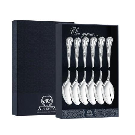 СТОЛОВЫЙ НАБОР ИЗ СЕРЕБРА "ФАВОРИТ" (6 КОФЕЙНЫХ ЛОЖЕК) – АРГЕНТА