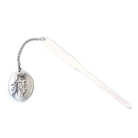 СЕРЕБРЯНАЯ ЗАКЛАДКА ДЛЯ КНИГ "ЛОШАДЬ" АРТ. 50480004Л05 – СЕВЕРНАЯ ЧЕРНЬ