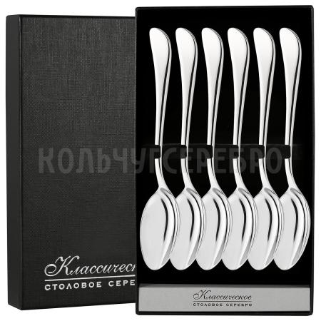 СЕРЕБРЯНЫЙ ДЕСЕРТНЫЙ НАБОР "MODERN" (6 ДЕСЕРТНЫХ ЛОЖЕК) – SOKOLOV