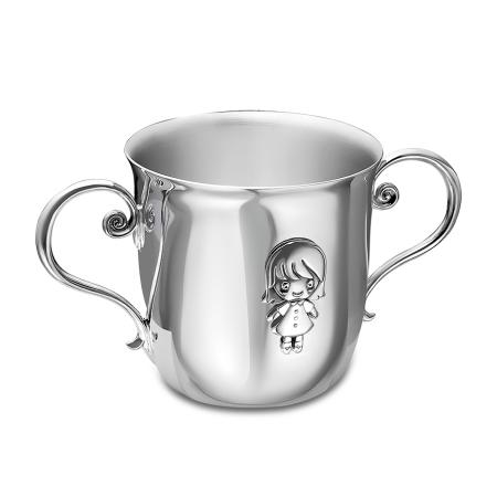 ДЕТСКИЙ СЕРЕБРЯНЫЙ ПОИЛЬНИК "ДЕВОЧКА" – КРАСНАЯ ПРЕСНЯ