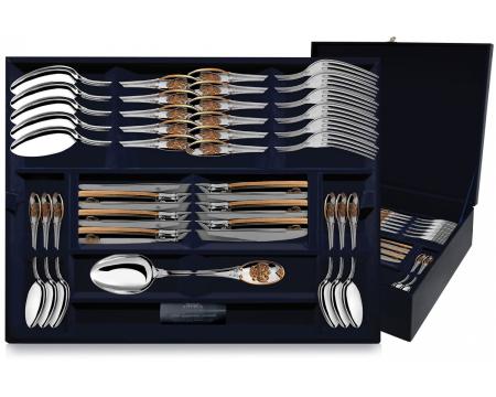 СЕРЕБРЯНЫЙ СТОЛОВЫЙ НАБОР "ЕДИНСТВО" С ПОЗОЛОТОЙ (48 ПРЕДМЕТОВ) – АРГЕНТА