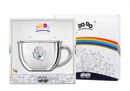 ДЕТСКАЯ БУЛЬОННИЦА "АНГЕЛ" С ГОЛУБОЙ ЭМАЛЬЮ – КОЛЬЧУГИНСКИЙ МЕЛЬХИОР